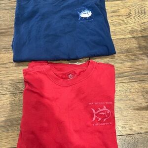 Southern Tide Kids' Navy and Red Tees